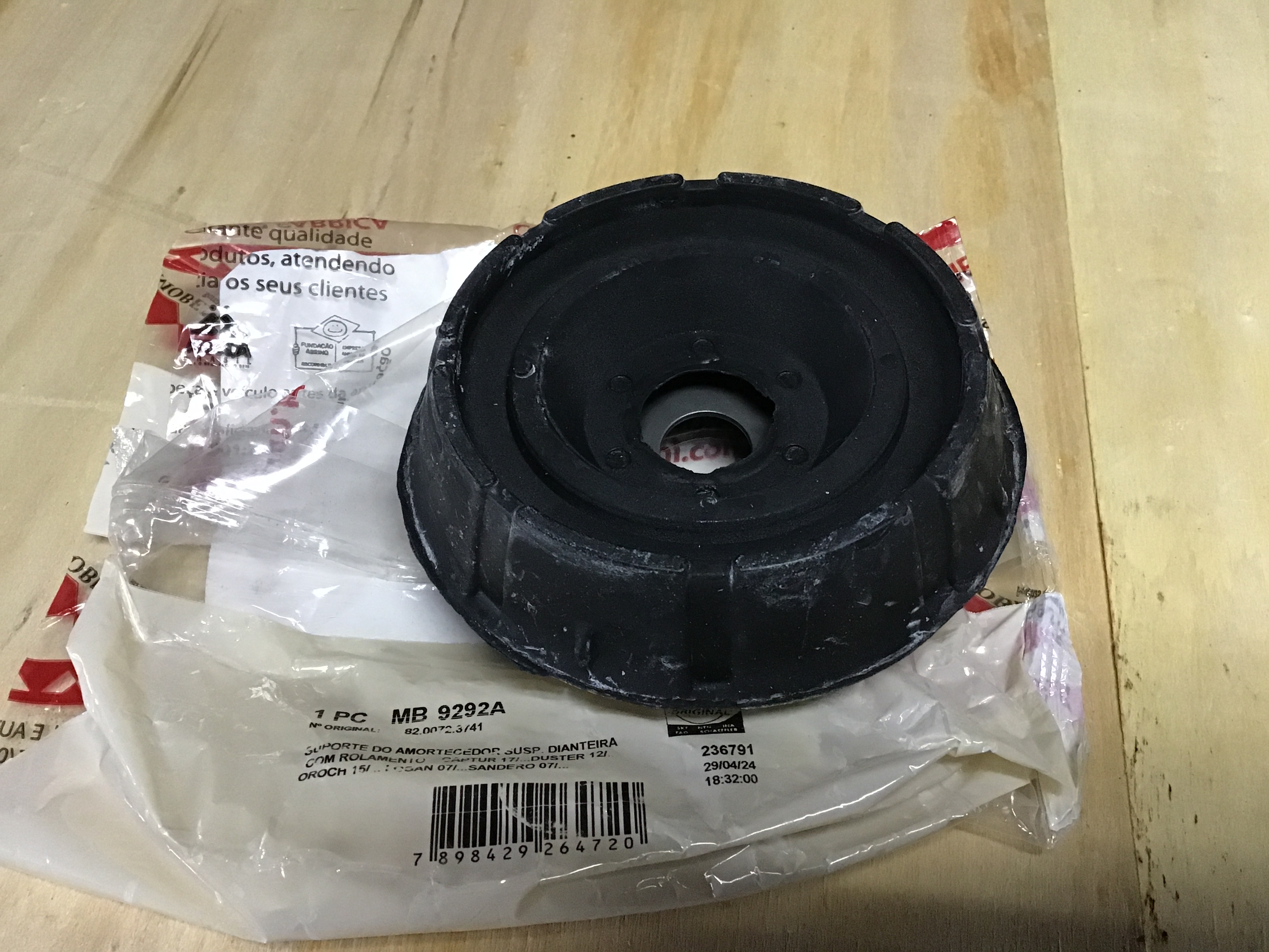 GOMA SOPORTE SUPERIOR DE AMORTIGUADOR DELANTERO C/RODAMIENTO