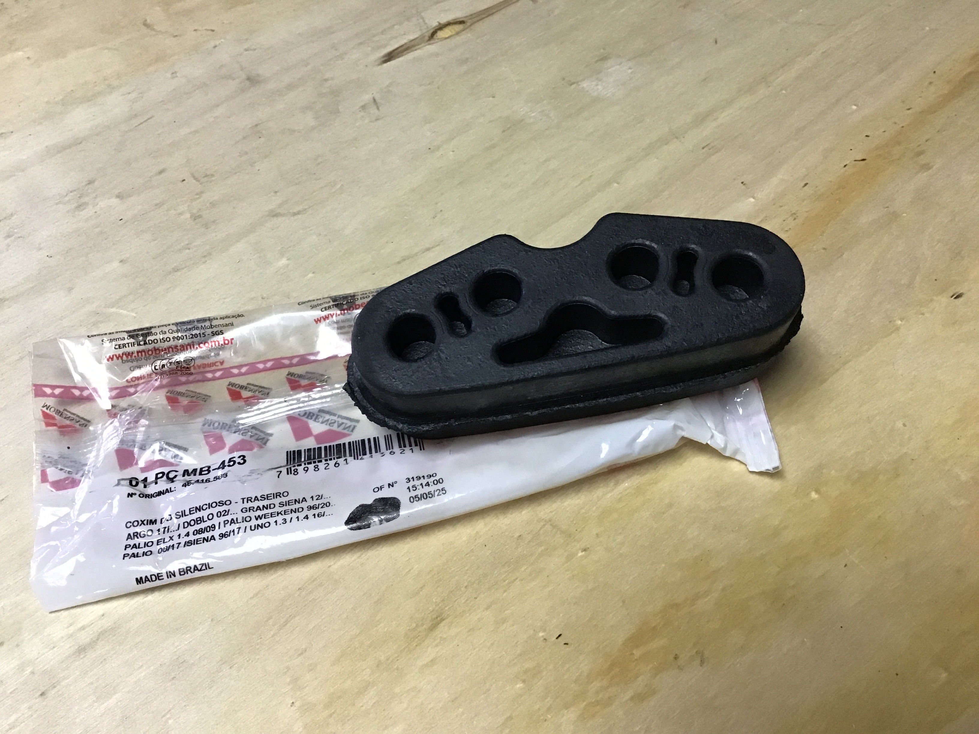 GOMA DE SOPORTE TRASERO TUBO DE ESCAPE SILENCIADOR